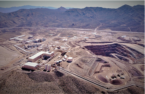 Overhead shot of mining production