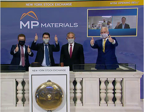 Executives giving thumbs up at New York Stock Exchange