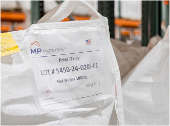 Bag containing PrNd Oxide