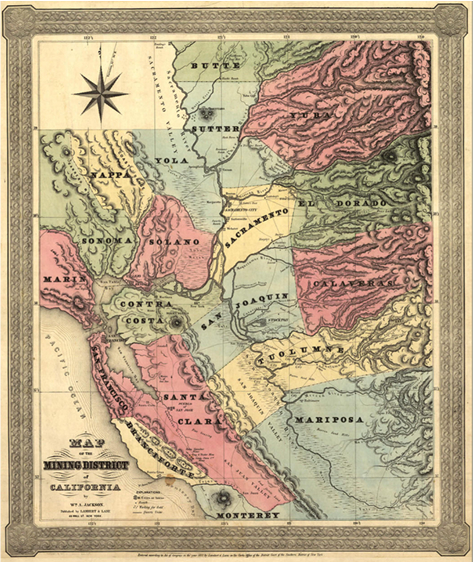 Map of the mining district in Montana